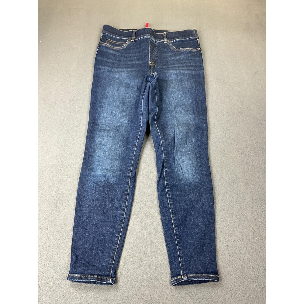 Spanx Jeans‎ Womens L Blue Medium Wash Slim Shaping Stretch Jegging Denim